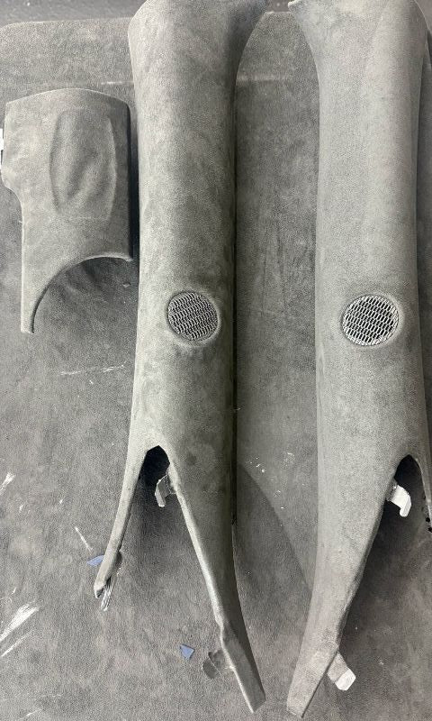 Esnek Gri Süet Oto Döşeme Yapışkansız Kumaş 2938 Basalt