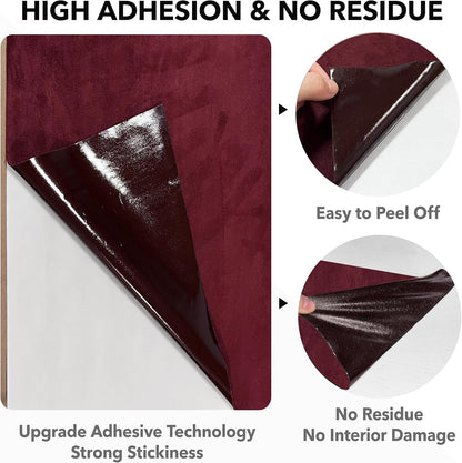 Alcantfabric Yapışkanlı Alcantara Kumaş Kaplama Bordo