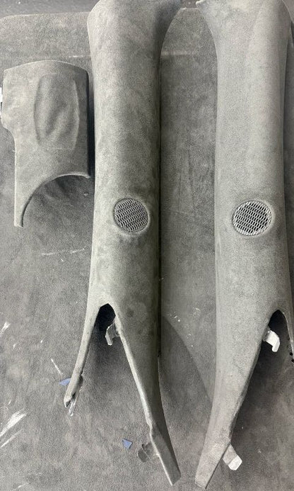 Esnek Gri Süet Oto Döşeme Yapışkansız Kumaş  2938 Basalt