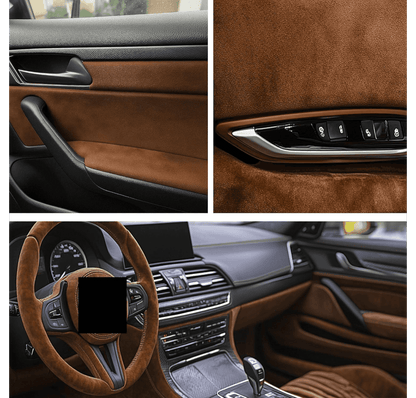 Alcantfabric Yapışkanlı Alcantara Kumaş Kaplama Kahverengi
