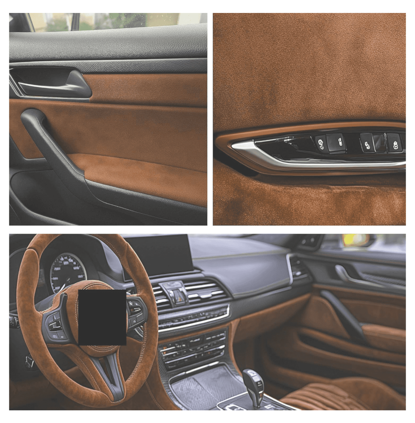 Alcantfabric Yapışkanlı Alcantara Kumaş Kaplama Taba